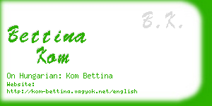 bettina kom business card